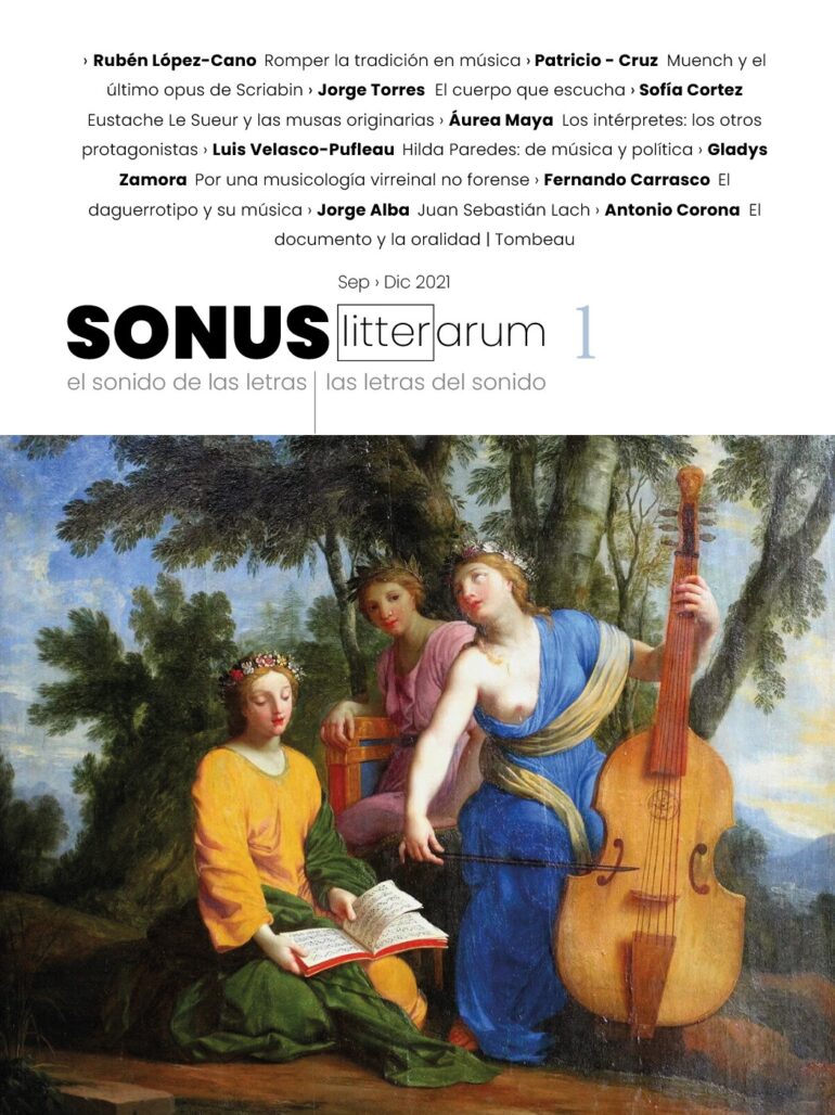 Portada Sonus Litterarum 1 - Septiembre - Diciembre 2021