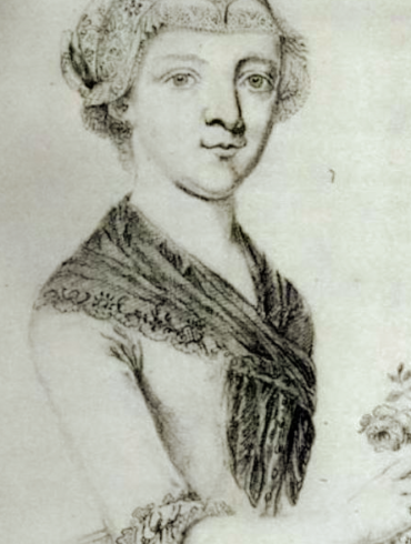 Maria Anna Thekla Mozart. Autorretrato a lápiz de 1777 o 1778. Ubicado en el museo Mozart de Salzburgo.