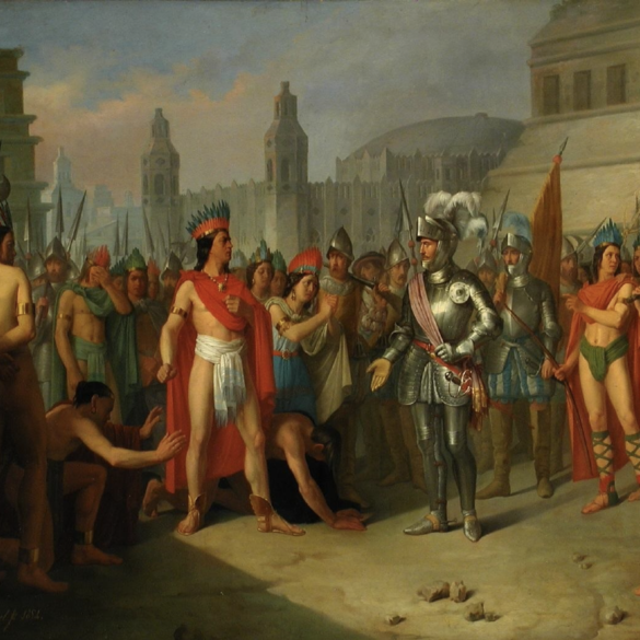 Prision de Guatimocin último emperador de los mexicanos - Carlos Esquivel y Rivas, 1854. Museo del Prado