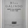 Quinteto para instrumentos de cuerda y piano de Blas Galindo.