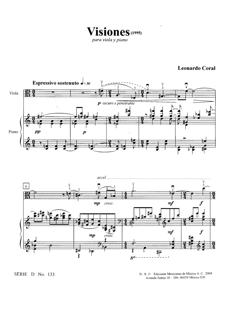 Visiones [viola & piano] | Leonardo Coral