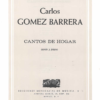 Cantos de Hogar [canto y piano] | Carlos Gomez Barrera