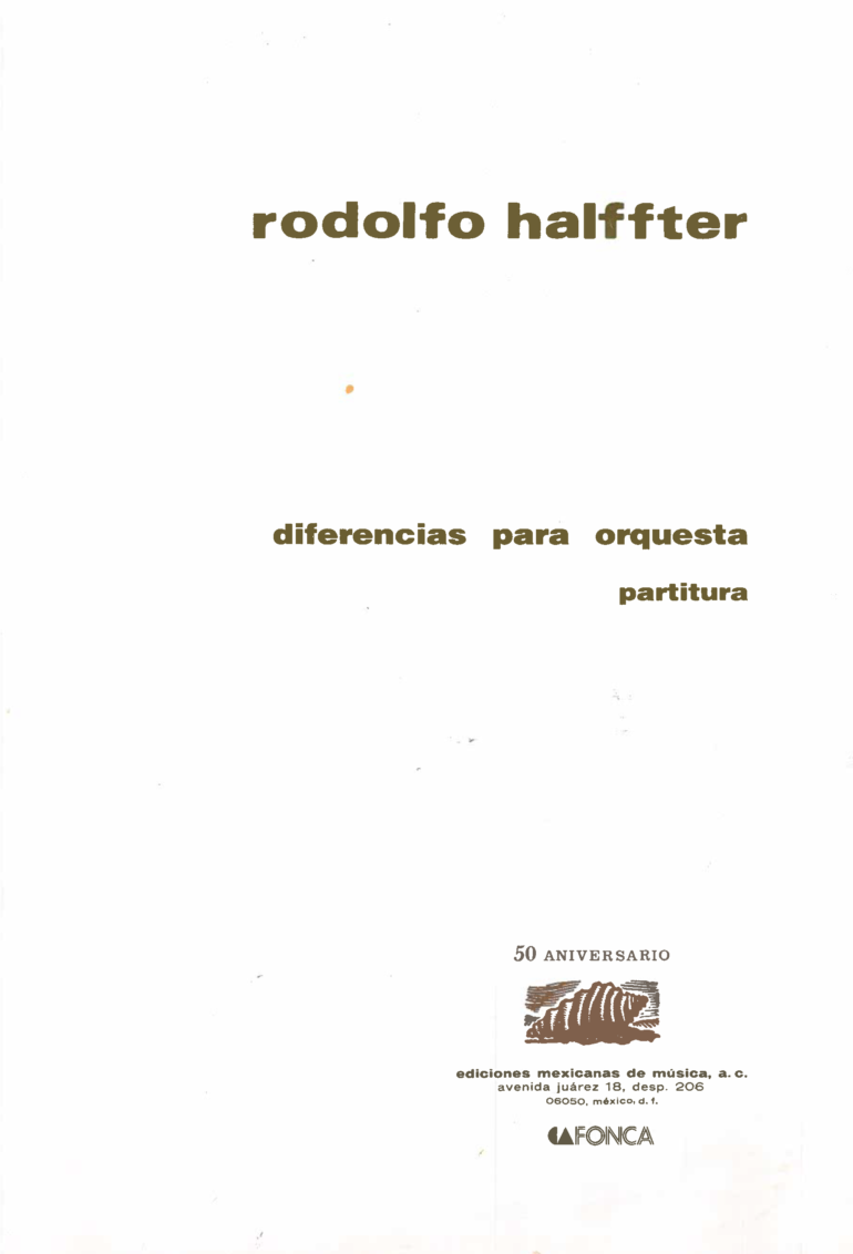 Diferencias para Orquesta [Orquesta] | Rodolfo Halffter