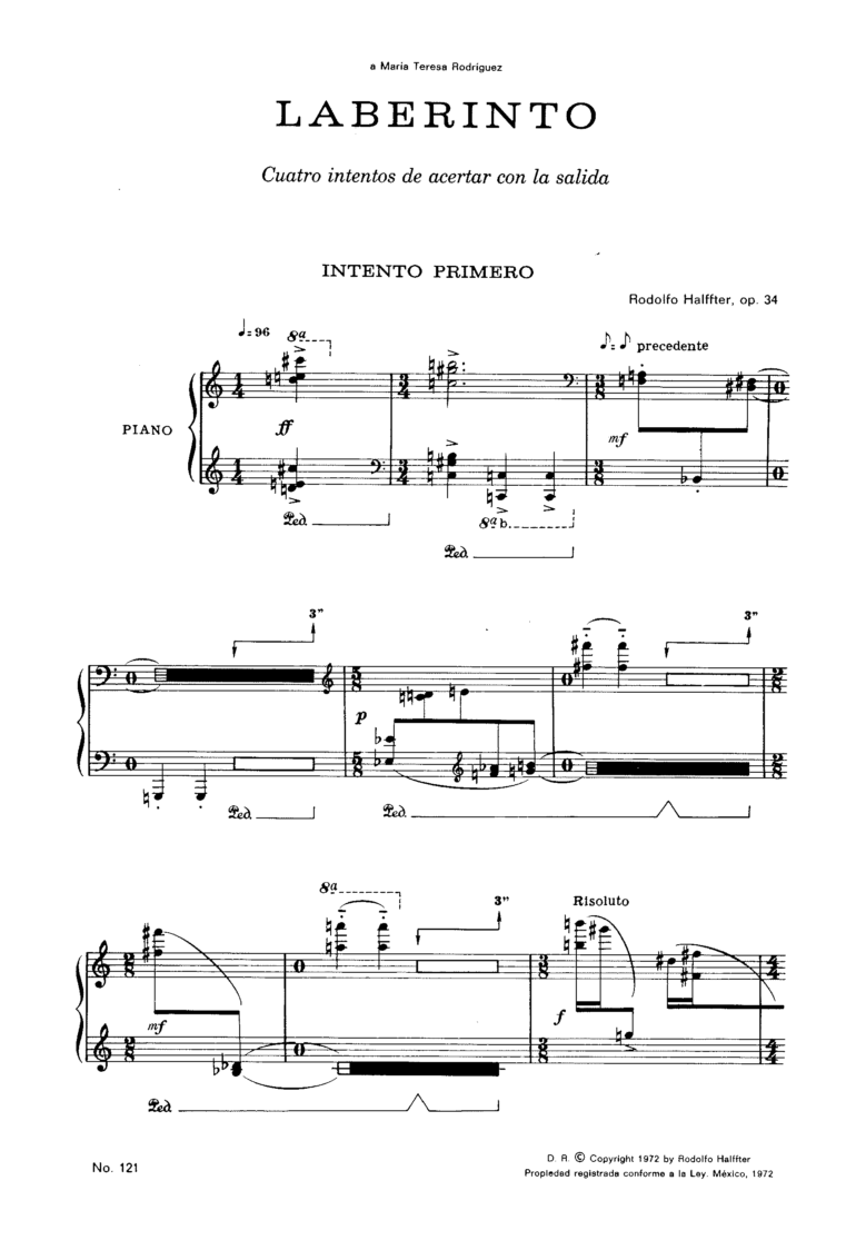 Laberinto [piano] | Rodolfo Halffter P1