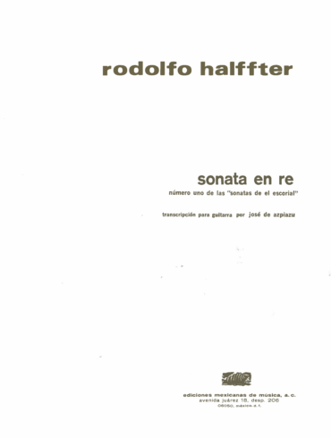 Sonata en re [guitarra] | Rodolfo Halffter