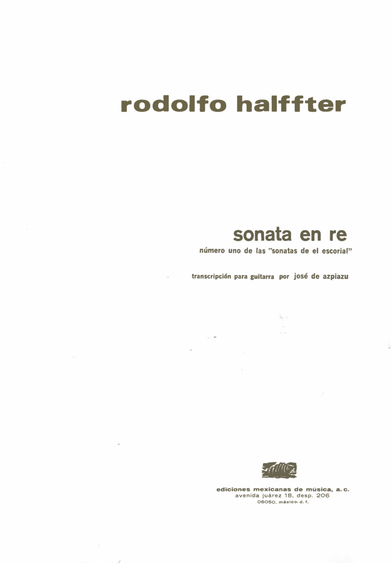 Sonata en re [guitarra] | Rodolfo Halffter