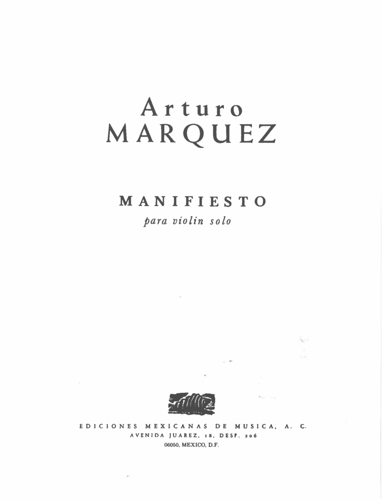 Manifiesto [violín solo] | Arturo Márquez