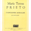 Canciones modales [canto & piano] | María Teresa Prieto