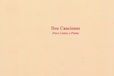 Dos canciones [canto & piano] | Silvestre Revueltas