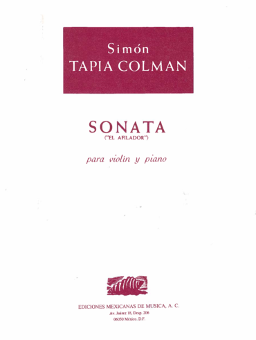 Sonata "El Afilador" [violín & piano] | Simón Tapia Colman