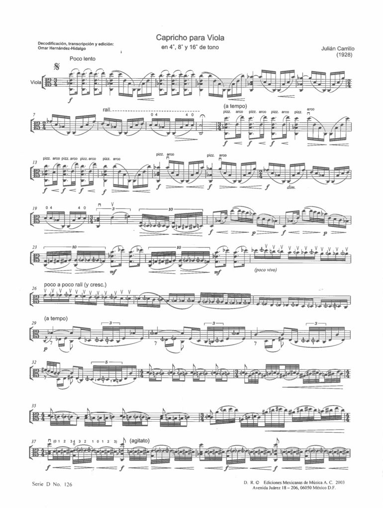 Capricho [Viola] Julián Carrillo - Imagen 2