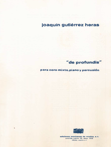 De profundis [Coro] | Joaquín Gutiérrez Heras