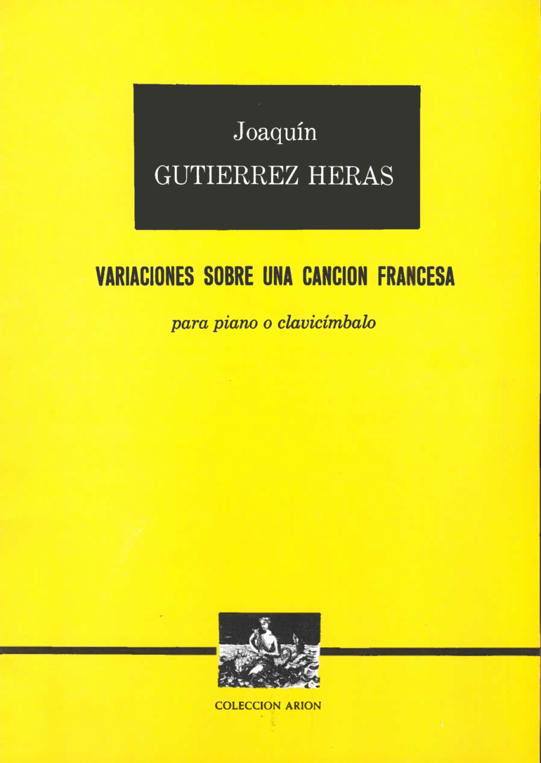 Variacions sobre una canción francesa [Piano o Clave] | Joaquín Gutiérrez Heras