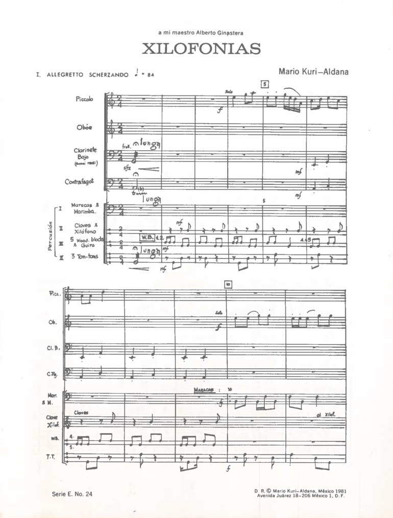 Xilofonías [Ensamble] | Mario Kuri Aldana - Imagen 2