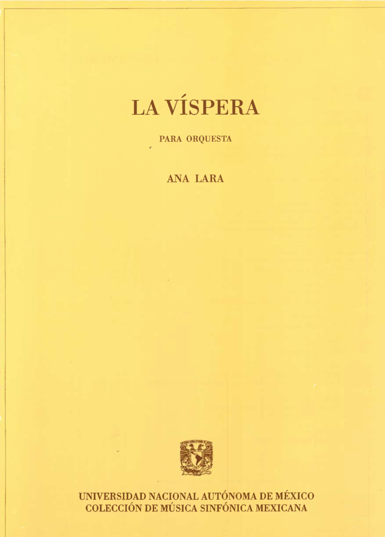 La víspera [Orquesta] | Ana Lara