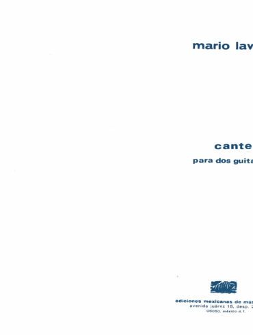 Cante [2 Guitarras] | Mario Lavista