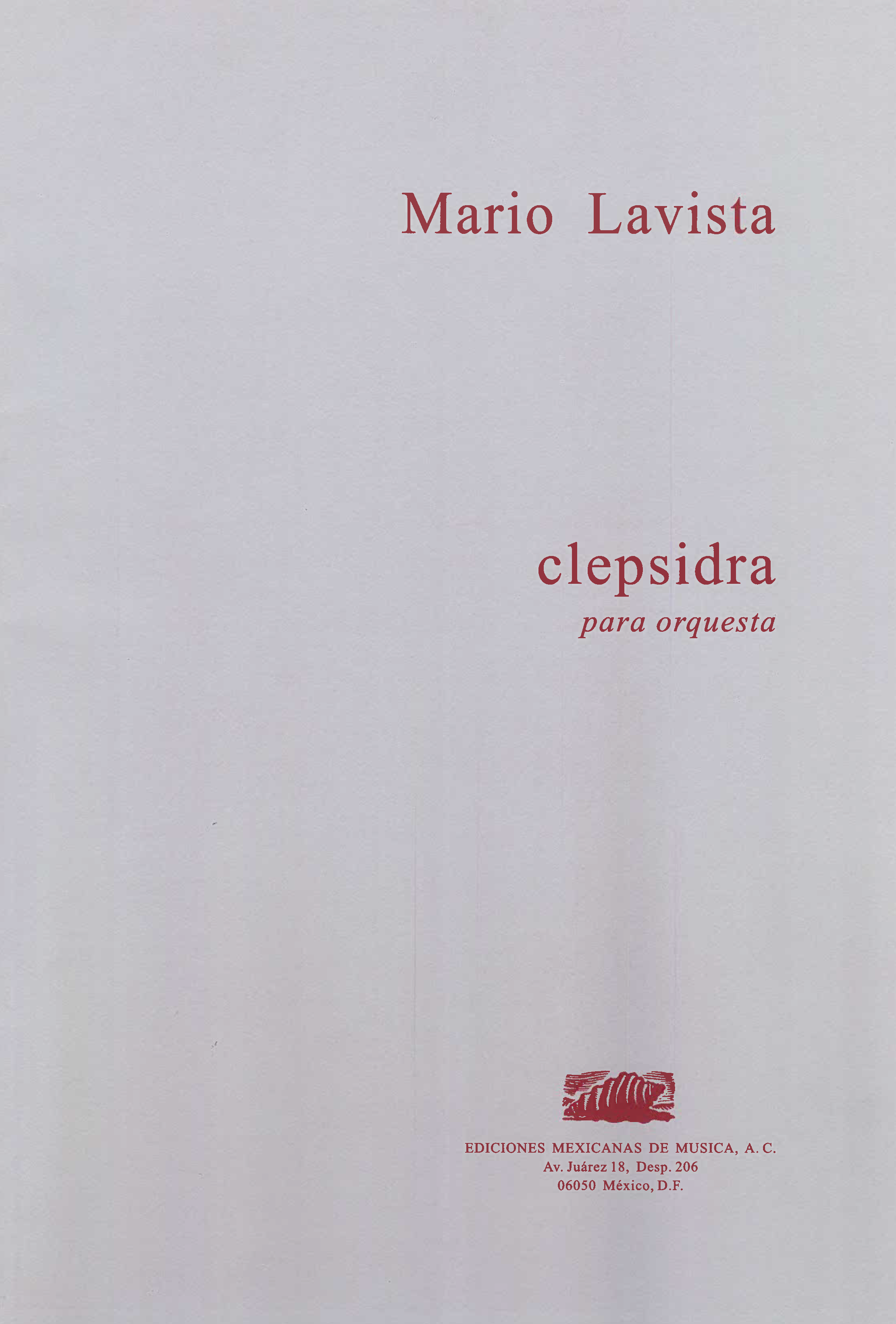 Clepsidra [Orquesta] | Mario Lavista