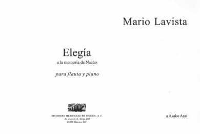 Elegía a la memoria de Nacho [Flauta y Piano] | Mario Lavista