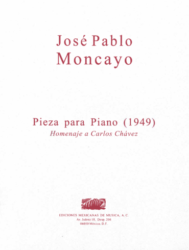 Homenaje a Carlos Chávez [Piano] | José Pablo Moncayo