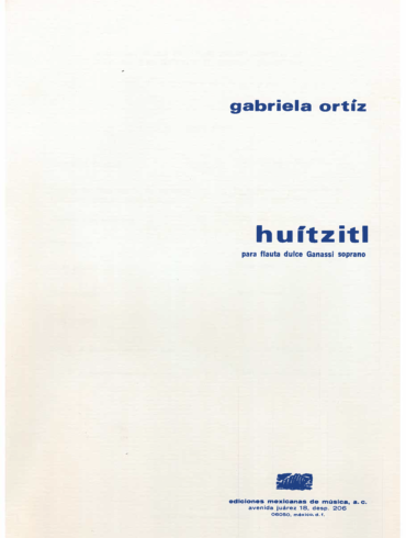 Huitzitl [Flauta dulce] | Gabriela Ortiz
