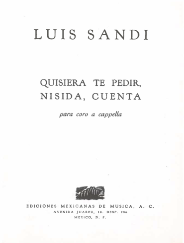 Quisiera te pedir [Coro] | Luis Sandi
