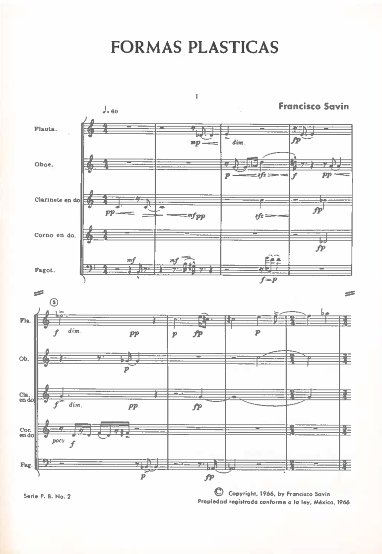 Formas plásticas [Quinteto de Alientos] | Francisco Savín - Imagen 2