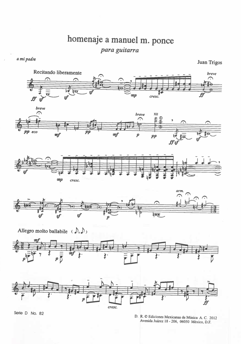 Homenaje a Manuel M. Ponce [Guitarra] | Juan Trigos - Imagen 2
