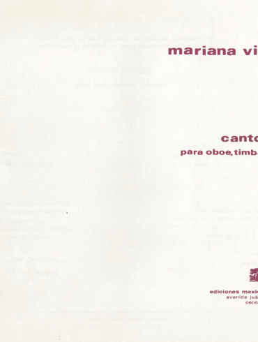 Canto fúnebre [Ensamble | Mariana Villanueva