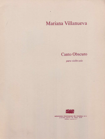 Canto obscuro [Violín] | Mariana Villanueva