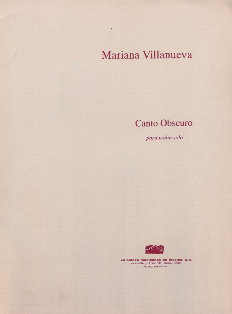 Canto obscuro [Violín] | Mariana Villanueva