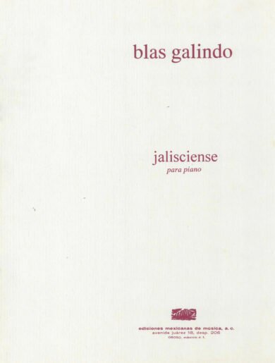 Jalisciense [piano] | Blas Galindo