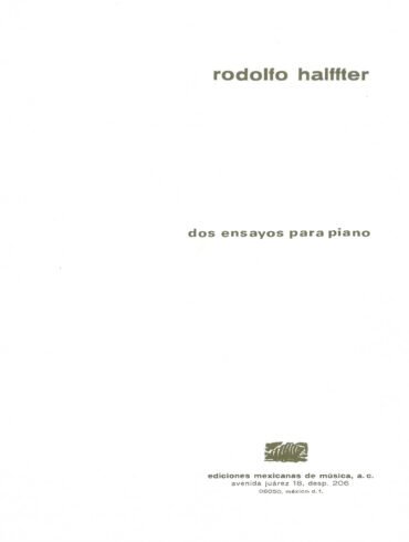 Dos ensayos (piano) | Rodolfo Halffter