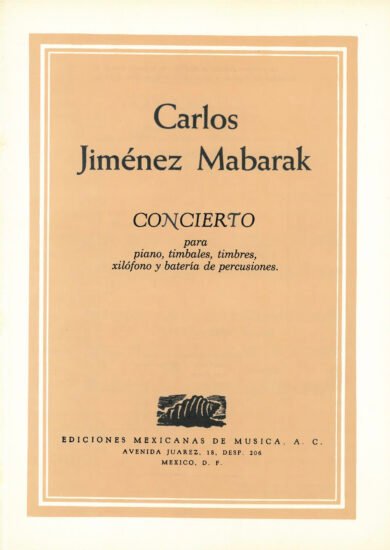 Concierto [percusiones y piano] | Carlos Jiménez Mabarak