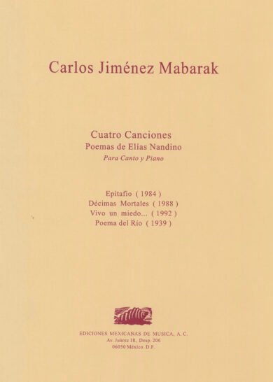 Cuatro canciones [canto y piano] | Carlos Jiménez Mabarak