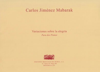 Variaciones sobre la alegría [2 pianos] | Carlos Jiménez Mabarak