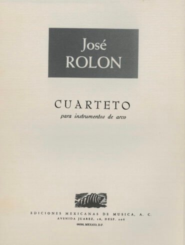 Cuarteto [intrumentos de arco - partes] | José Rolón