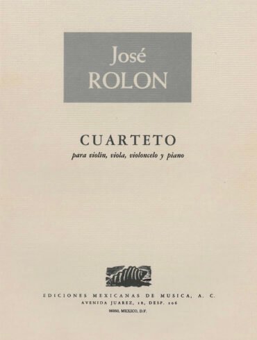 Cuarteto [cuerdas y piano - partes] | José Rolón