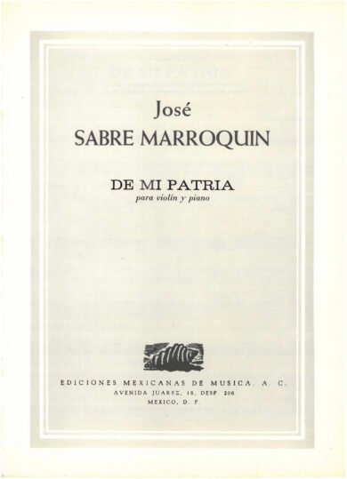 De mi patria (violín y piano) | José Sabré Marroquín