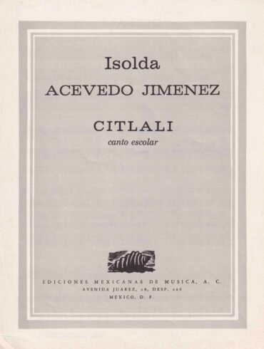 Citlali [voz, percusión y piano] | Isolda Acevedo Jiménez