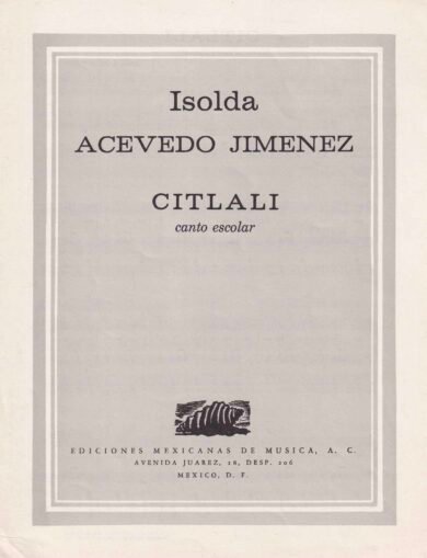 Citlali [voz, percusión y piano] | Isolda Acevedo Jiménez