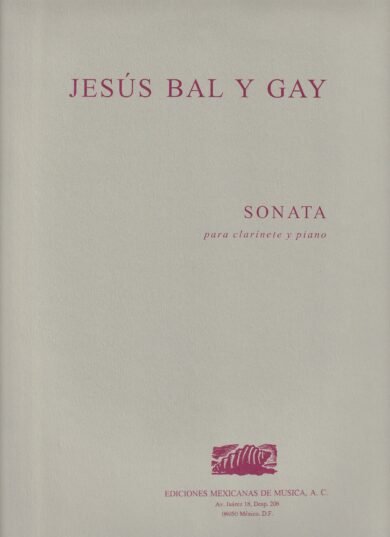 Sonata [clarinete y piano] | Jesús Bal y Gay