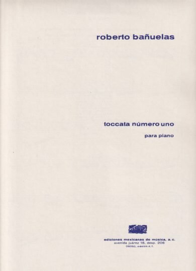 Toccata No. 1 [piano] | Roberto Bañuelas