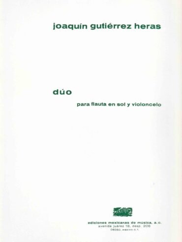 Dúo [flauta en sol y violonchelo] | Joaquín Gutiérrez Heras