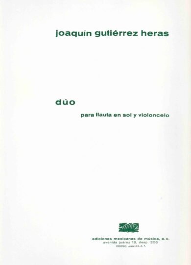 Dúo [flauta en sol y violonchelo] | Joaquín Gutiérrez Heras