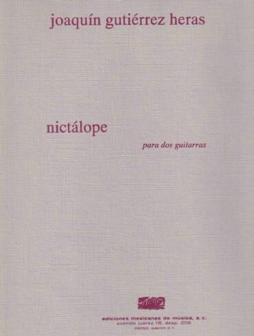 Nictálope [2 guitarras] | Joaquín Gutiérrez Heras