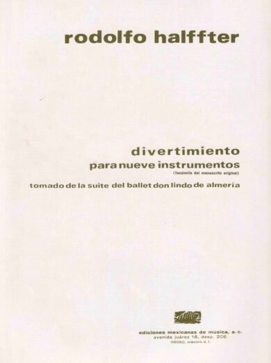 Divertimiento (ensamble de cámara) | Rodolfo Halffter