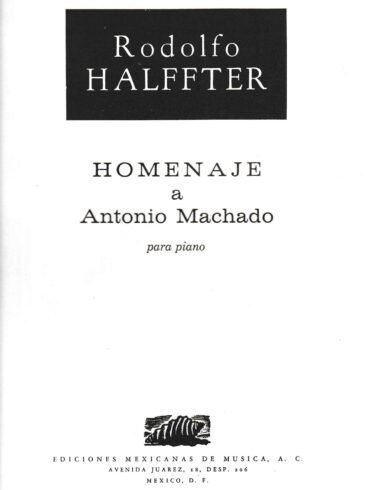 Homenaje a Antonio Machado (piano) | Rodolfo Halffter