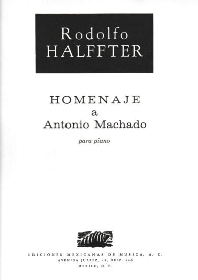 Homenaje a Antonio Machado (piano) | Rodolfo Halffter