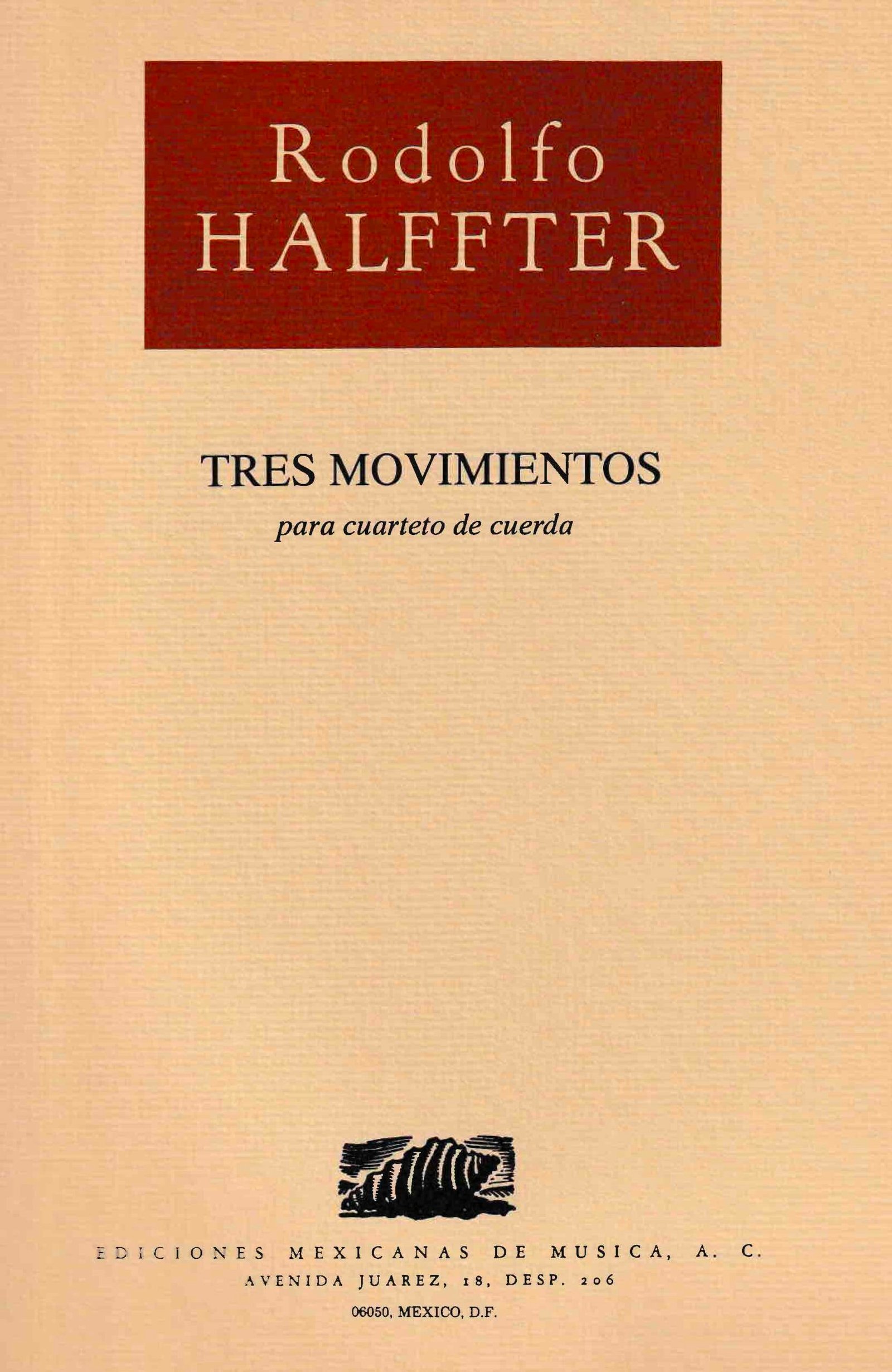 Tres movimientos (cuarteto de cuerdas) (Partes) | Rodolfo Halffter
