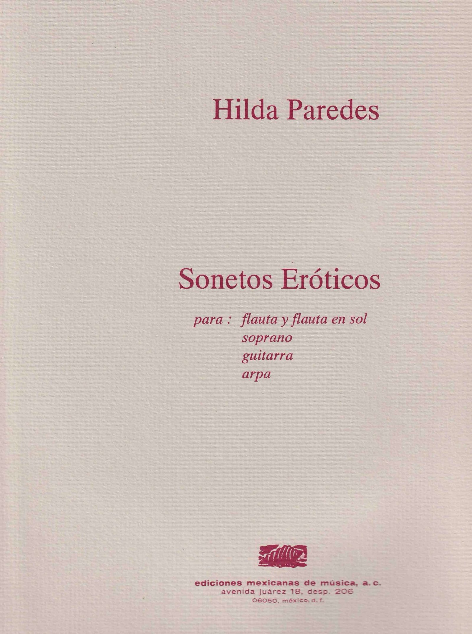 Sonetos eróticos (ensamble) | Hilda Paredes
